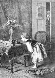 "What Can It Be?" by Madame Thuillier, 1870. Creator: Unknown