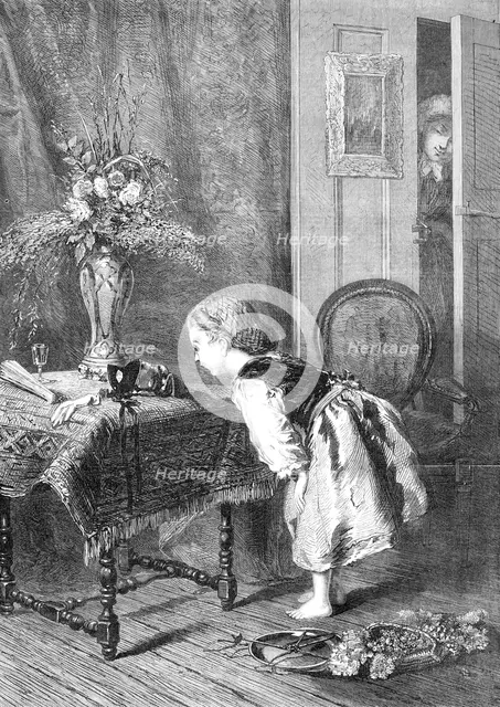 "What Can It Be?" by Madame Thuillier, 1870. Creator: Unknown.