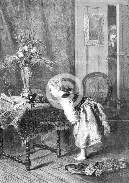 "What Can It Be?" by Madame Thuillier, 1870. Creator: Unknown.