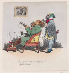 What do you think of the expedition? from Metamorphoses of the Day, 1829. Creator: Pierre Langlumé
