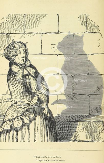 What I hate are tabbies, in spectacles and mittens, 1875.  Creator: Unknown.
