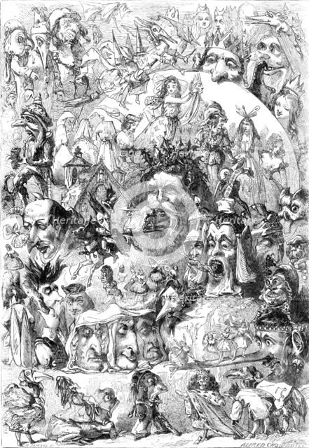 What I saw in the fire - drawn by A. Crowquill, 1861. Creator: Mason Jackson.