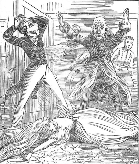 "'What is this?' he exclaimed, horrorstruck. ‘Mademoiselle has fainted', I gasped out", 1872. Creator: J. J..
