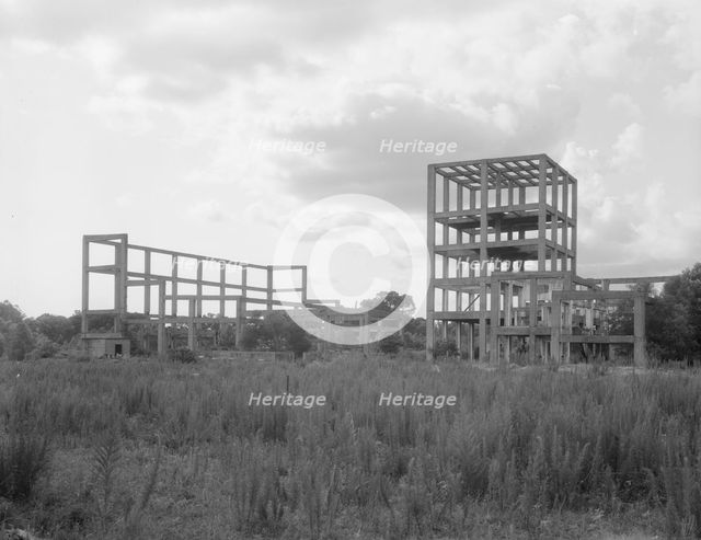 What is left of the alcohol plant, built to utilize refuse, Fullerton, Louisiana, 1937. Creator: Dorothea Lange.