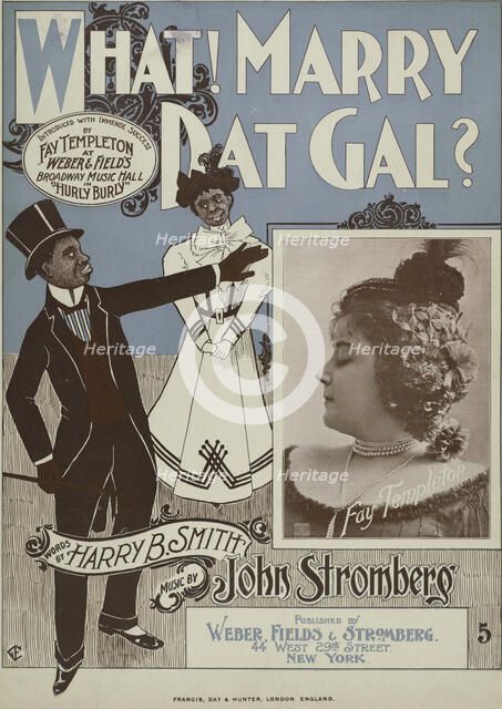 'What! Marry dat gal?', 1899.  Creator: Unknown.