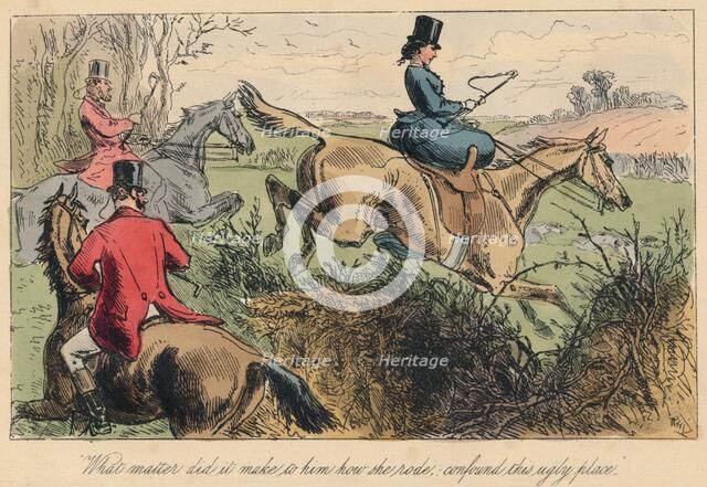 'What matter did it make to him how she rode, confound this ugly place', 1865. Artists: John Leech, Hablot Knight Browne.