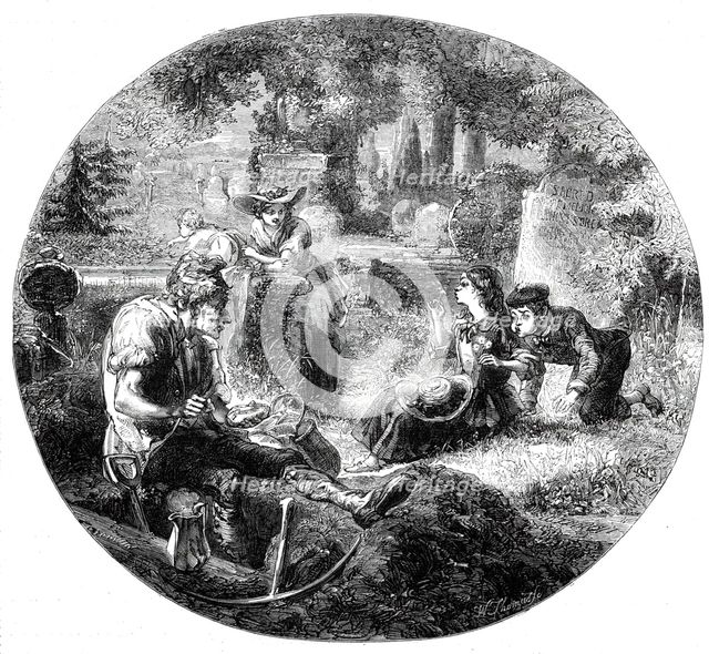 "What's O'Clock? What's O'Clock?" - drawn by Godwin, 1860. Creator: W Thomas.