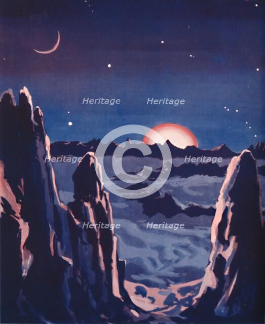 'What Sunrise on the Moon Must Be Like', 1935. Artist: Unknown.