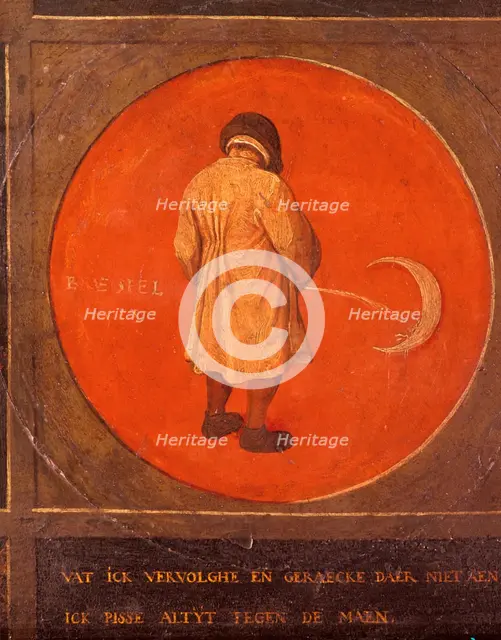 'Whatever I do, I do not Repent, I Keep Pissing against the Moon', c1558-1560. Artist: Pieter Bruegel the Elder