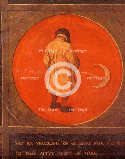 'Whatever I do, I do not Repent, I Keep Pissing against the Moon', c1558-1560. Artist: Pieter Bruegel the Elder