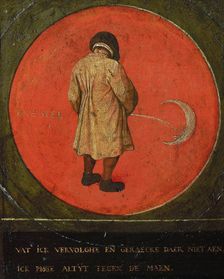 Whatever I do is in vain. I piss at the moon., 1558. Creator: Bruegel (Brueghel), Pieter, the Elder (ca 1525-1569)