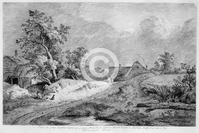 Wheat Field', 1772. Creator: Boissieu, Jean-Jacques, de (1736-1810).