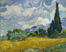 Wheat Field with Cypresses, 1889. Creator: Vincent van Gogh