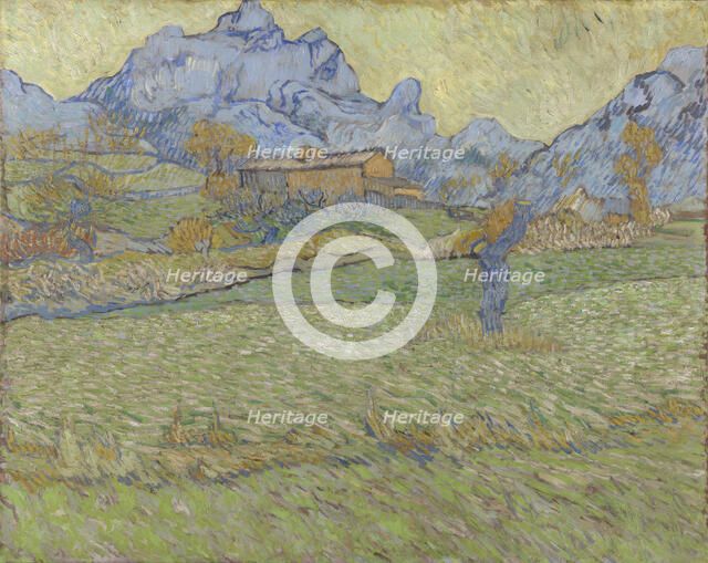 Wheat fields in a mountainous landscape, 1889.