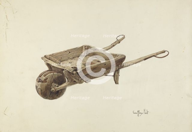 Wheel Barrow, c. 1938. Creator: Geoffrey Holt.