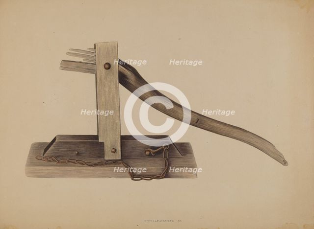 Wheel Jack, 1940. Creator: Orville Skaren.