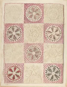 Wheel of Fortune Quilt, c. 1940. Creator: Edith Magnette