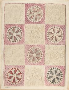 Wheel of Fortune Quilt, c. 1940. Creator: Edith Magnette
