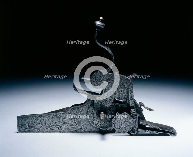 Wheel-Lock from a Hunting Gun, 1600s. Creator: Unknown.