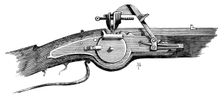 Wheel lock mechanism, from the Tower of London, c17th century, (c1880)