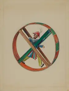Wheel with Figure, 1935/1942. Creator: Unknown