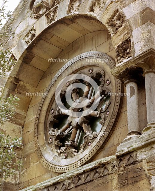 Wheel window at the Roman Catholic Pro-Cathedral, Clifton, Bristol, Avon, 2000. Artist: JO Davies