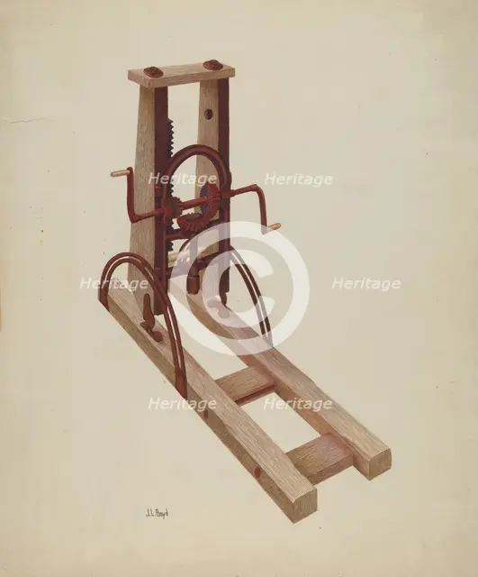 Wheelwright's Drill, 1935/1942. Creator: Joseph L. Boyd.