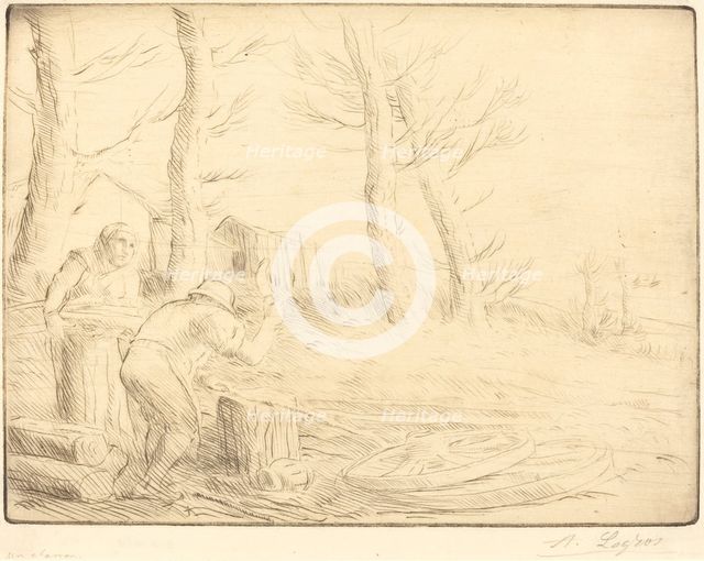 Wheelwright (Un charron). Creator: Alphonse Legros.
