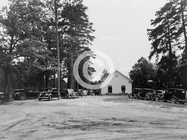 Wheeley's Church and grounds, Person County, North Carolina, 1939. Creator: Dorothea Lange.