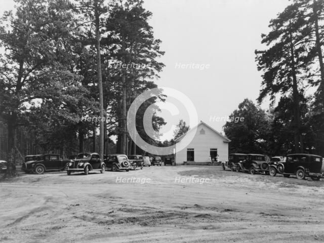 Wheeley's Church and grounds, Person County, North Carolina, 1939. Creator: Dorothea Lange.