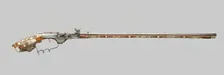 Wheellock Birding Rifle (Tschinke), Silesia, 1650/60. Creator: Unknown