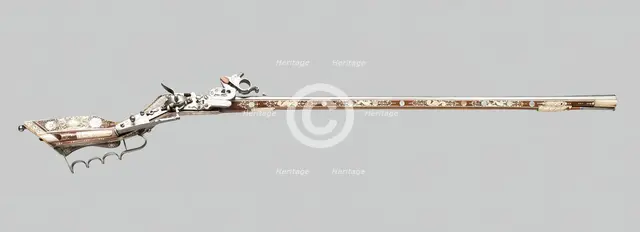 Wheellock Birding Rifle (Tschinke), Teschen, 1640/60. Creator: Unknown.