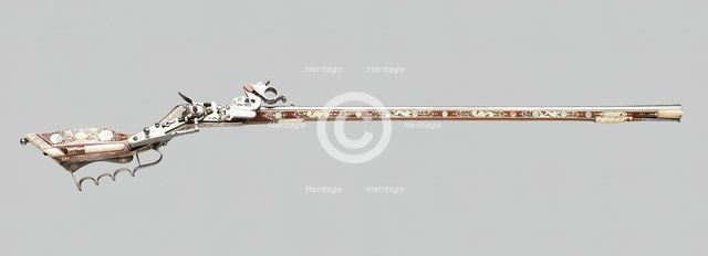 Wheellock Birding Rifle (Tschinke), Teschen, 1640/60. Creator: Unknown.