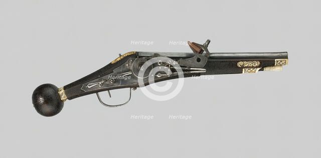 Wheellock Puffer (Pistol) for the Mounted Bodyguard of the Elector of Saxony, Dresden, 1591. Creator: Abraham Dressler.