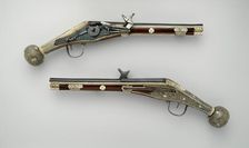 Wheellock Puffer Pistols, German, Dresden, ca. 1585. Creators: Balthasar Dressler, Master HR