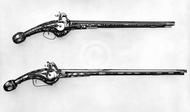 Wheellock Pistol, French, ca. 1600-1610. Creator: Unknown.
