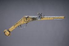 Wheellock Pistol, German, Augsburg, ca. 1560-70. Creator: Unknown