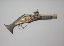 Wheellock Pistol Made for Maximilian I of Bavaria (1573-1651), German, Munich, ca. 1600-1610. Creator: Emanuel Sadeler