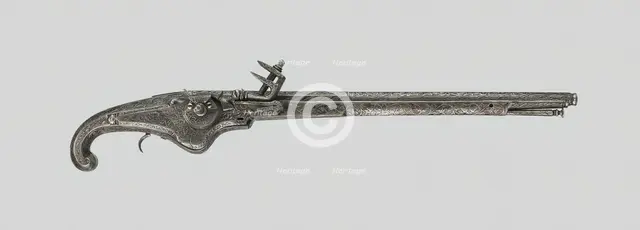 Wheellock Pistol (Pedrenyal) of King Louis XIII of France, Ripoll, c. 1615. Creator: Unknown.