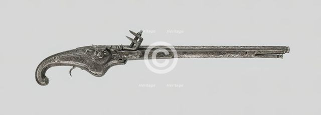 Wheellock Pistol (Pedrenyal) of King Louis XIII of France, Ripoll, c. 1615. Creator: Unknown.