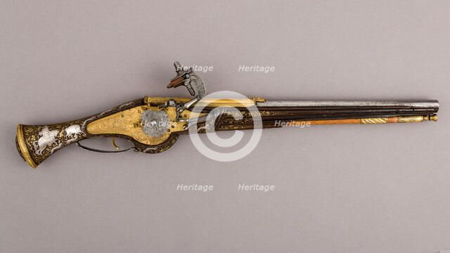 Wheellock Pistol, Swiss, Zürich, dated 1630. Creator: Felix Werder.