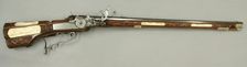 Wheellock Rifle Made for Emperor Leopold I, German, Schwäbisch Gmünd, ca. 1685. Creator: Johann Michael Maucher