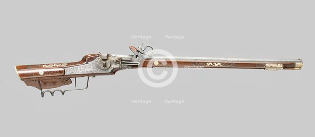 Wheellock Rifle, Nuremberg, 1600. Creator: Rudolf Danner.