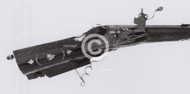 Wheellock Rifle, Austria, c. 1720. Creator:  Johan Carl Öfner.