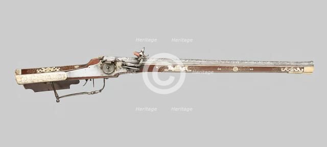 Wheellock Rifle, Germany, 1580. Creator: Unknown.