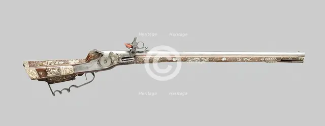 Wheellock Rifle, Germany, first half of 17th century. Creator: Unknown.