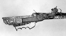 Wheellock Rifle, Silesian, Cieszyn, ca. 1650-60. Creator: Johannes Hartel