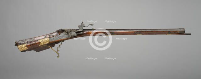 Wheellock Rifle, Vienna, c. 1725. Creator: Johann Casper Rudolph.