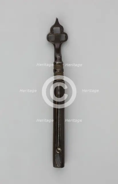 Wheellock Spanner with Powder Measure and Screwdriver, Germany, 17th century. Creator: Unknown.