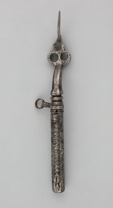 Wheellock Spanner with Powder Measure and Screwdriver, Germany, 17th century. Creator: Unknown